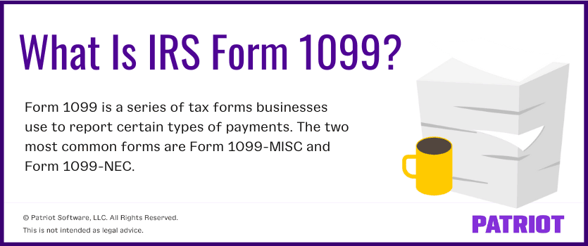 什么是IRS表格1099?表格1099是企业用于报告某些类型的支付的一系列税务表格。最常见的两种表格是1099-MISC和1099-NEC。